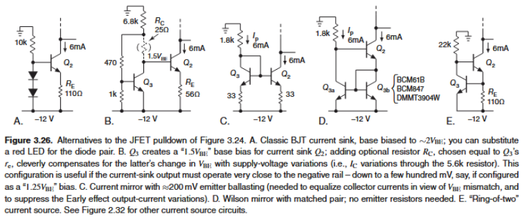 BJT Current Sink Alternatives