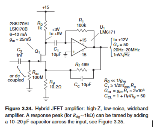 Hybrid JFET Op-Amp Circuit